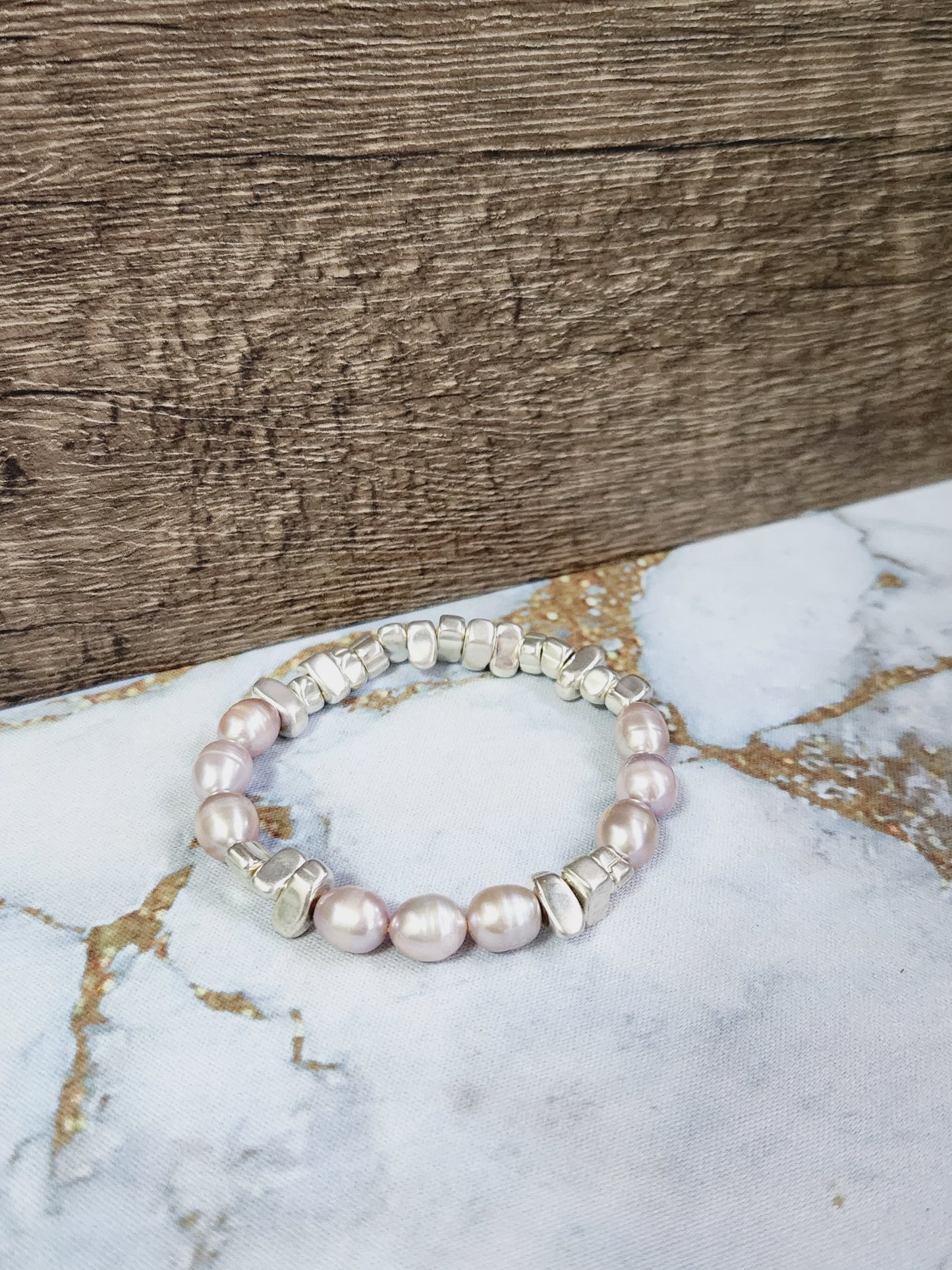 Purple pearl bracelet