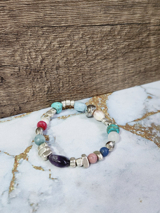 Colourful multi-gemstone bracelet [Bestseller!]