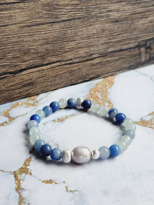 Aventurine and Pearl bracelet