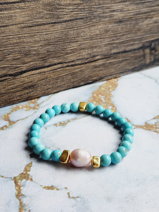 Turquoise and Pearl bracelet