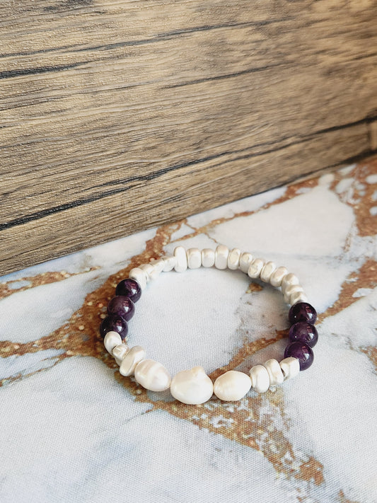 Garnet and Pearl Bracelet