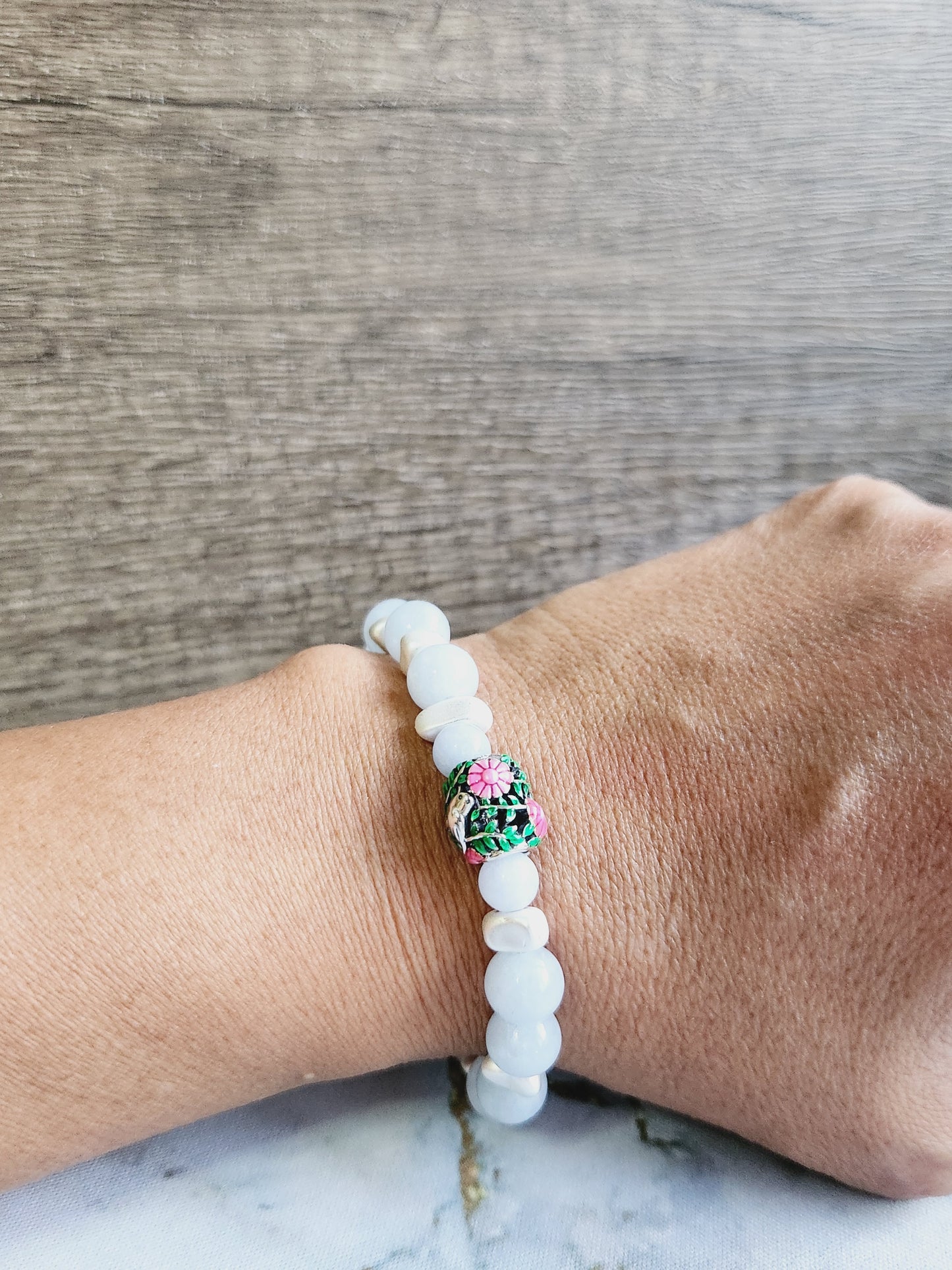 Aquamarine Mum and Me Bracelets