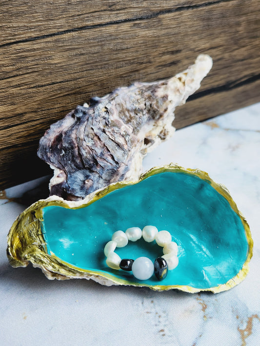 Aquamarine and Pearl Ring