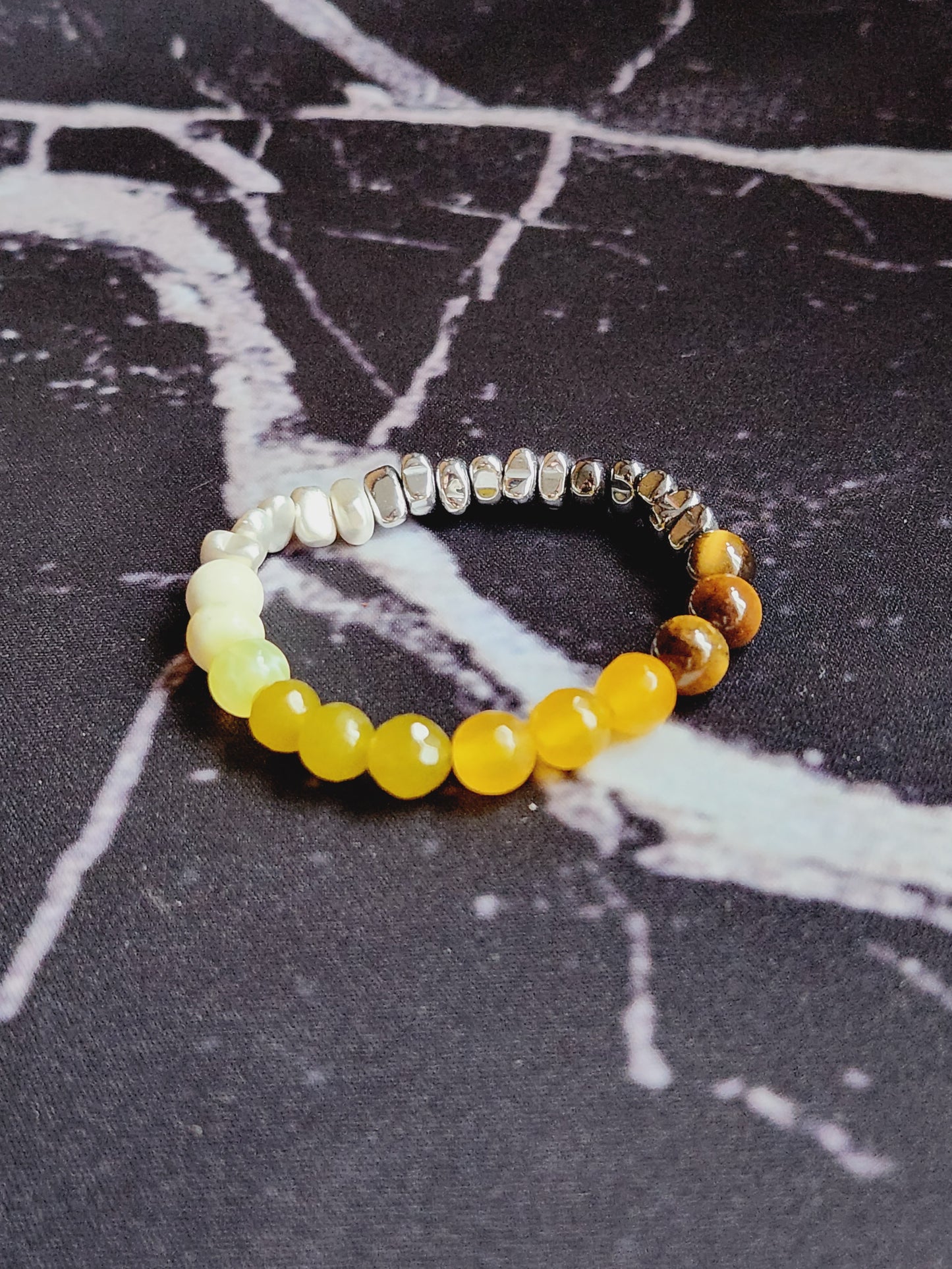 Rainbow gradient yellow bracelet