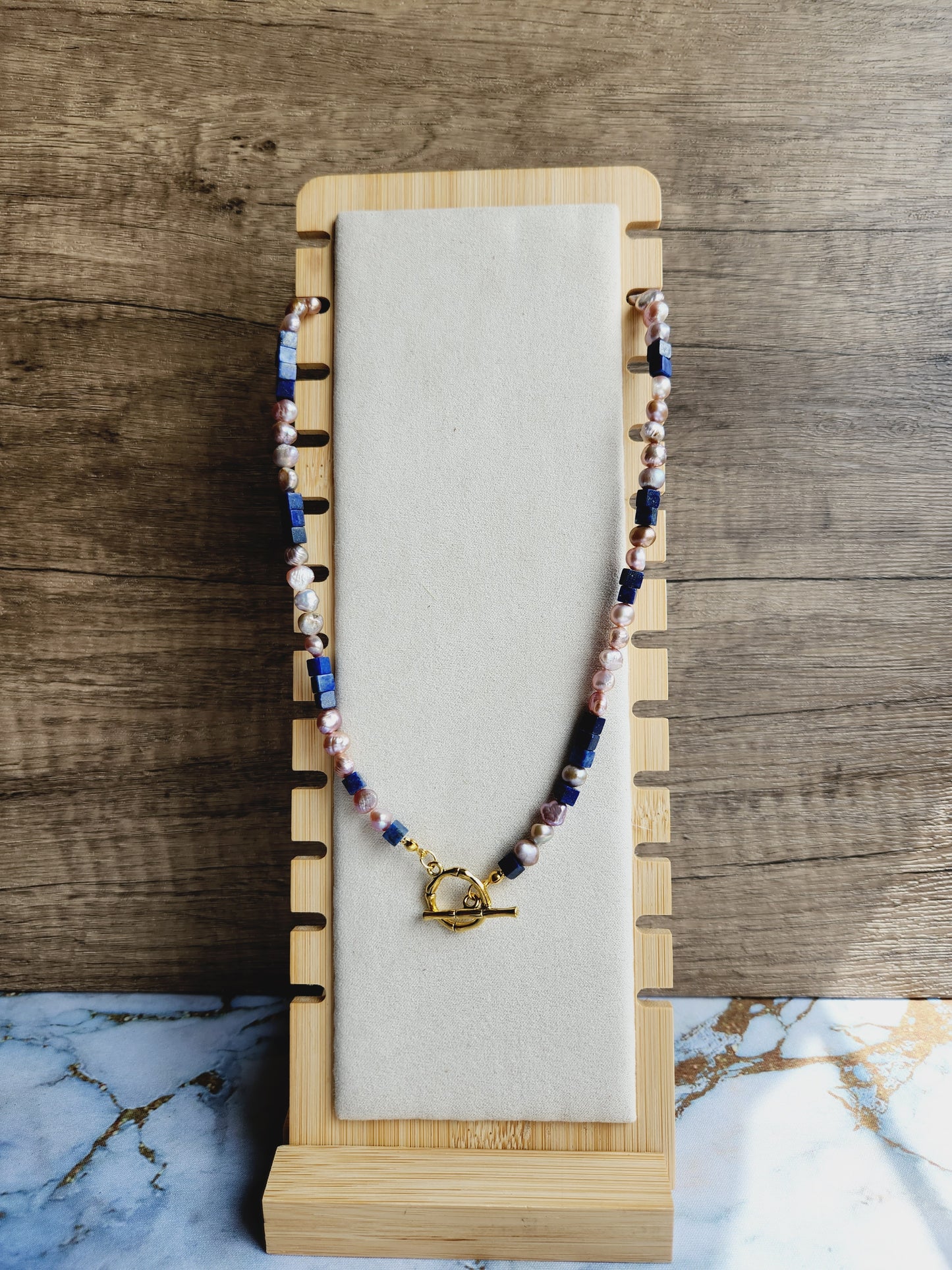 Lapis Lazuli and Pearl Necklace