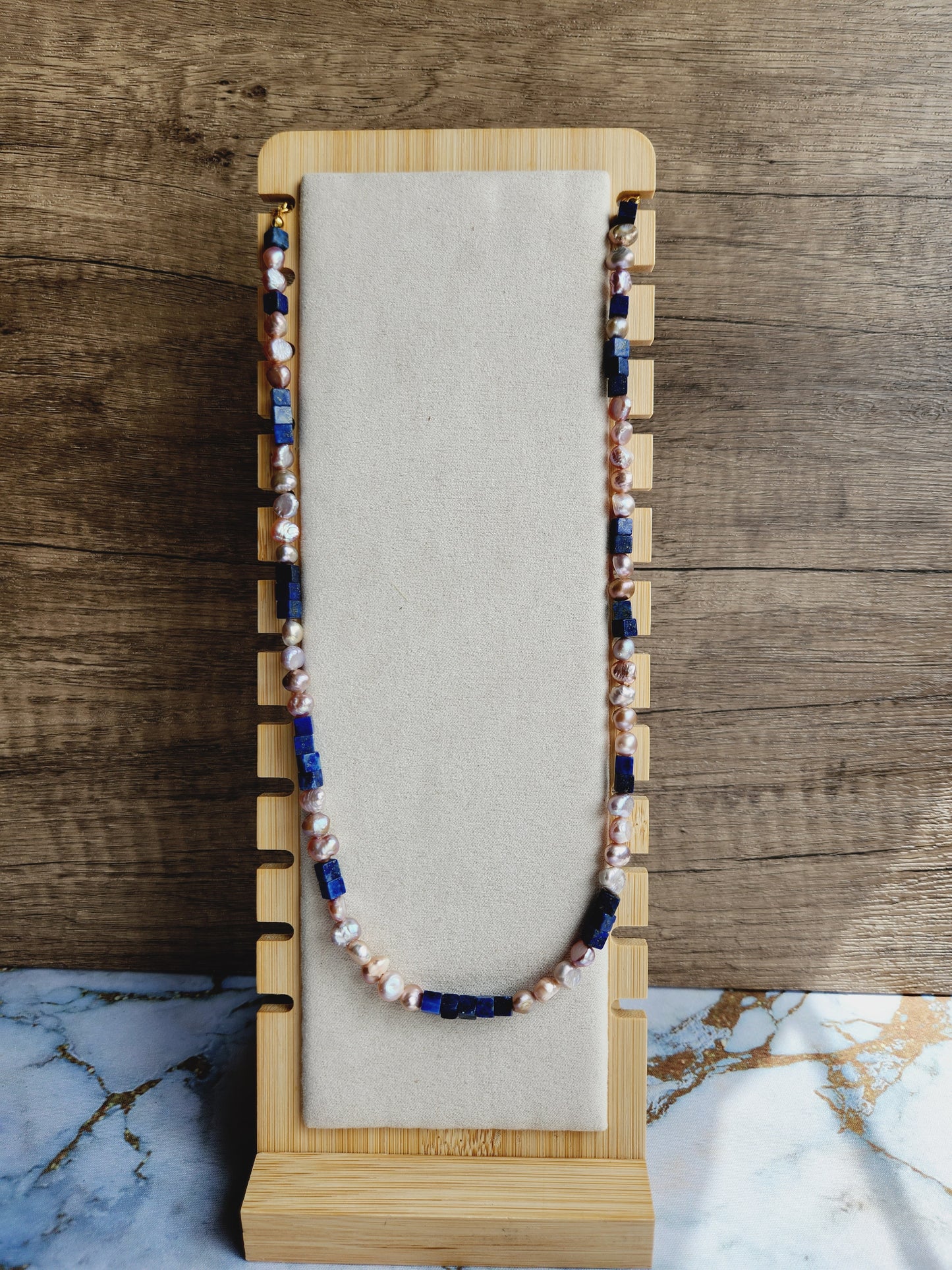 Lapis Lazuli and Pearl Necklace