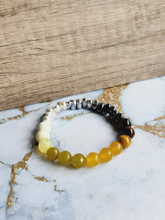 Rainbow gradient yellow bracelet