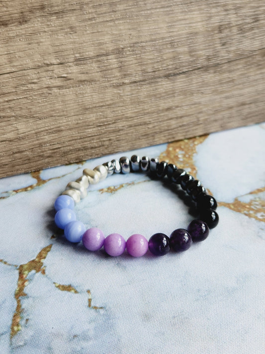 Rainbow gradient purple bracelet