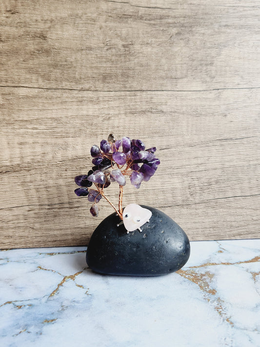 Amethyst and Rose Quartz Crystal Tree