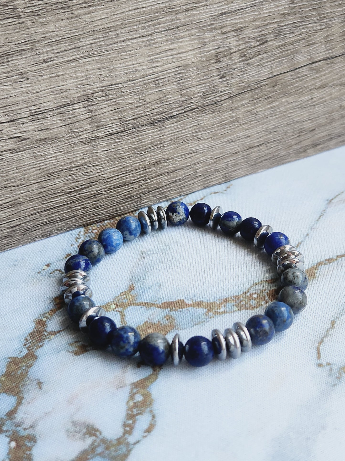 Sodalite and Lapis Lazuli Bracelet