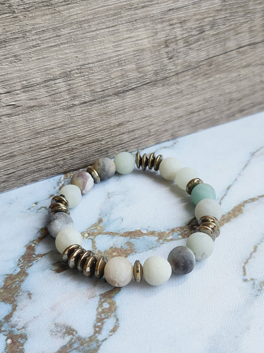 Raw Amazonite bracelet