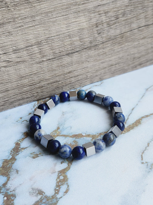 Sodalite and Lapis Lazuli Bracelet