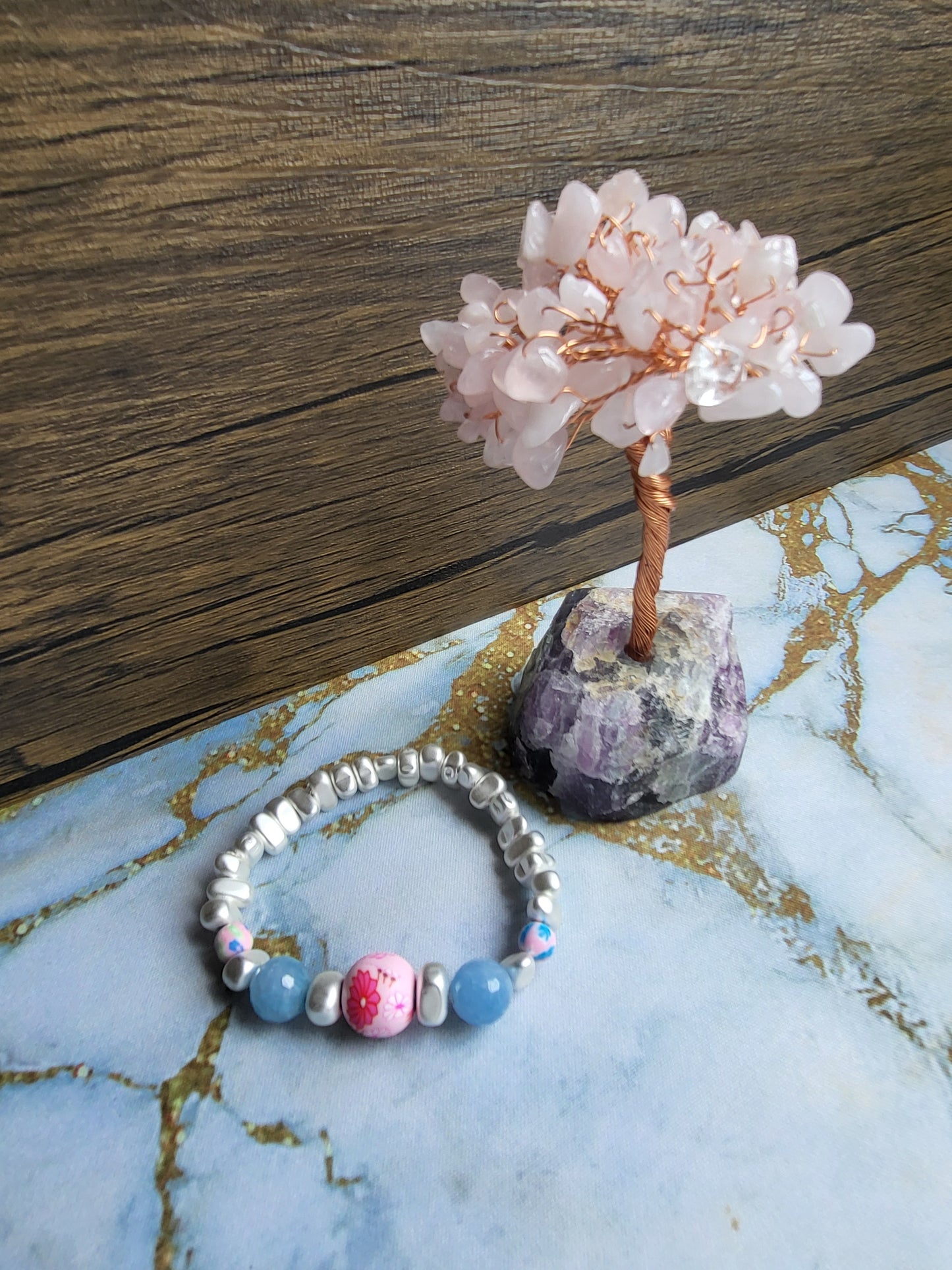 Sakura Aquamarine Bracelet