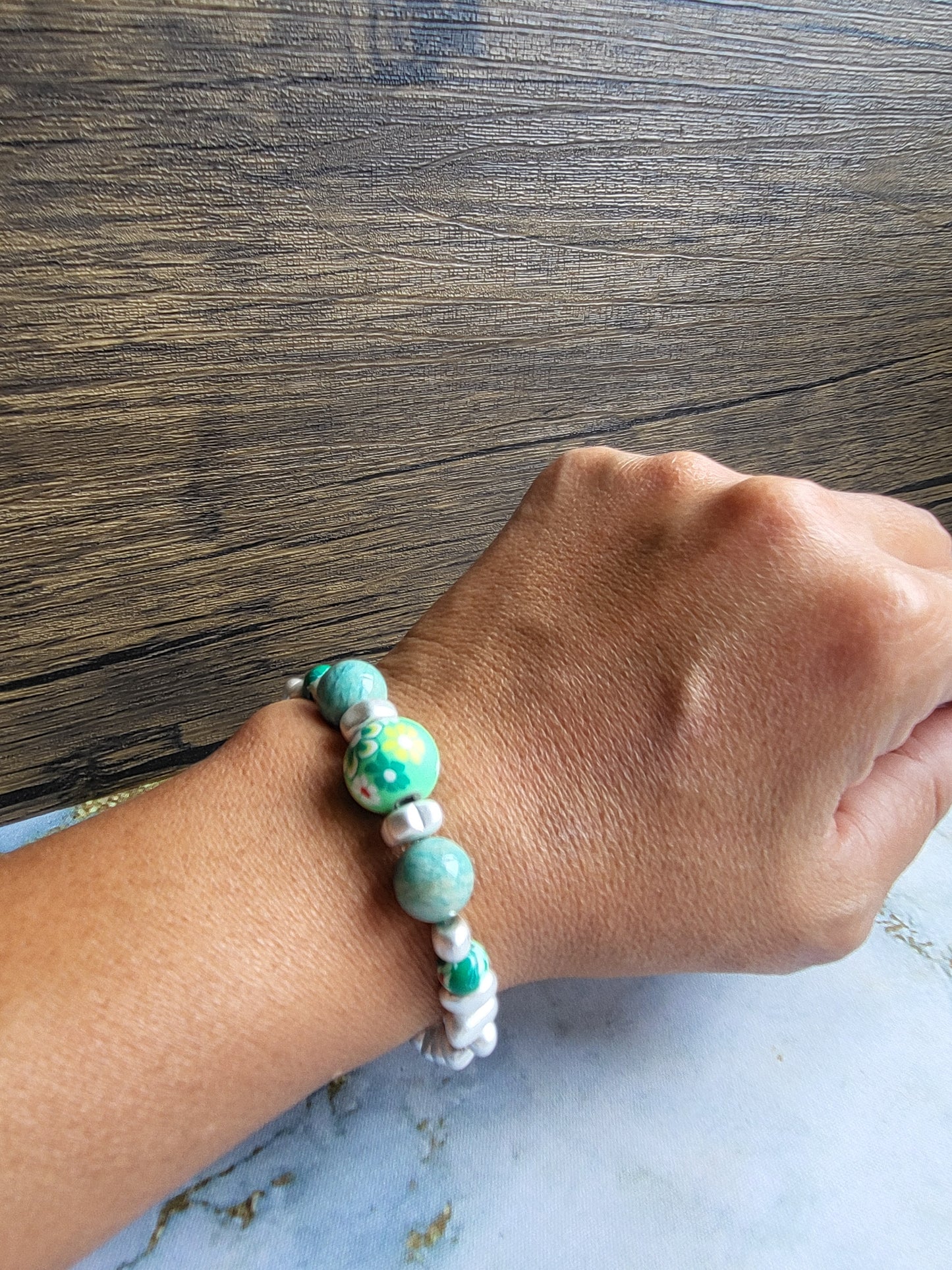 Sakura Amazonite Bracelet