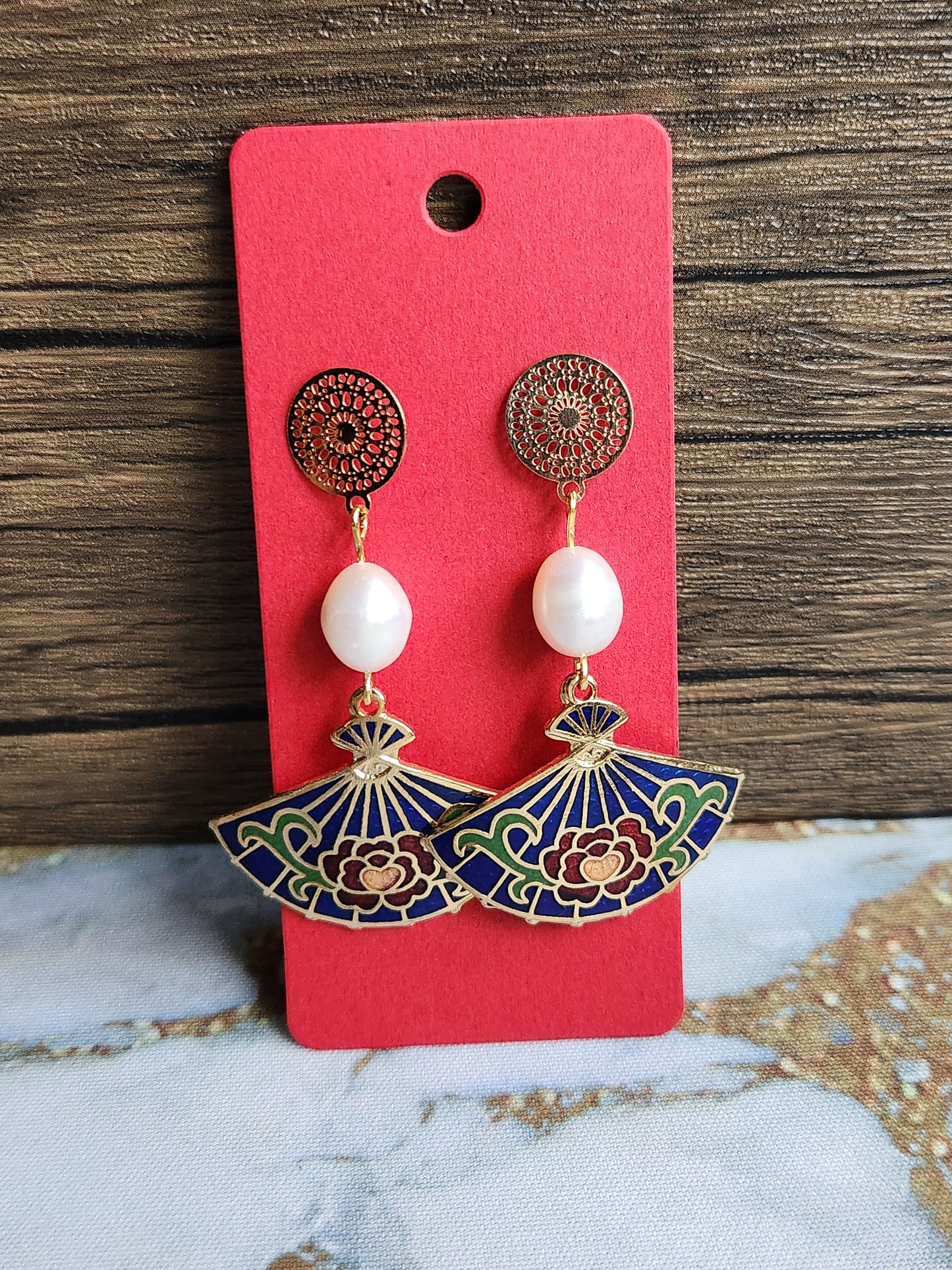 Peranakan Pearl Earrings