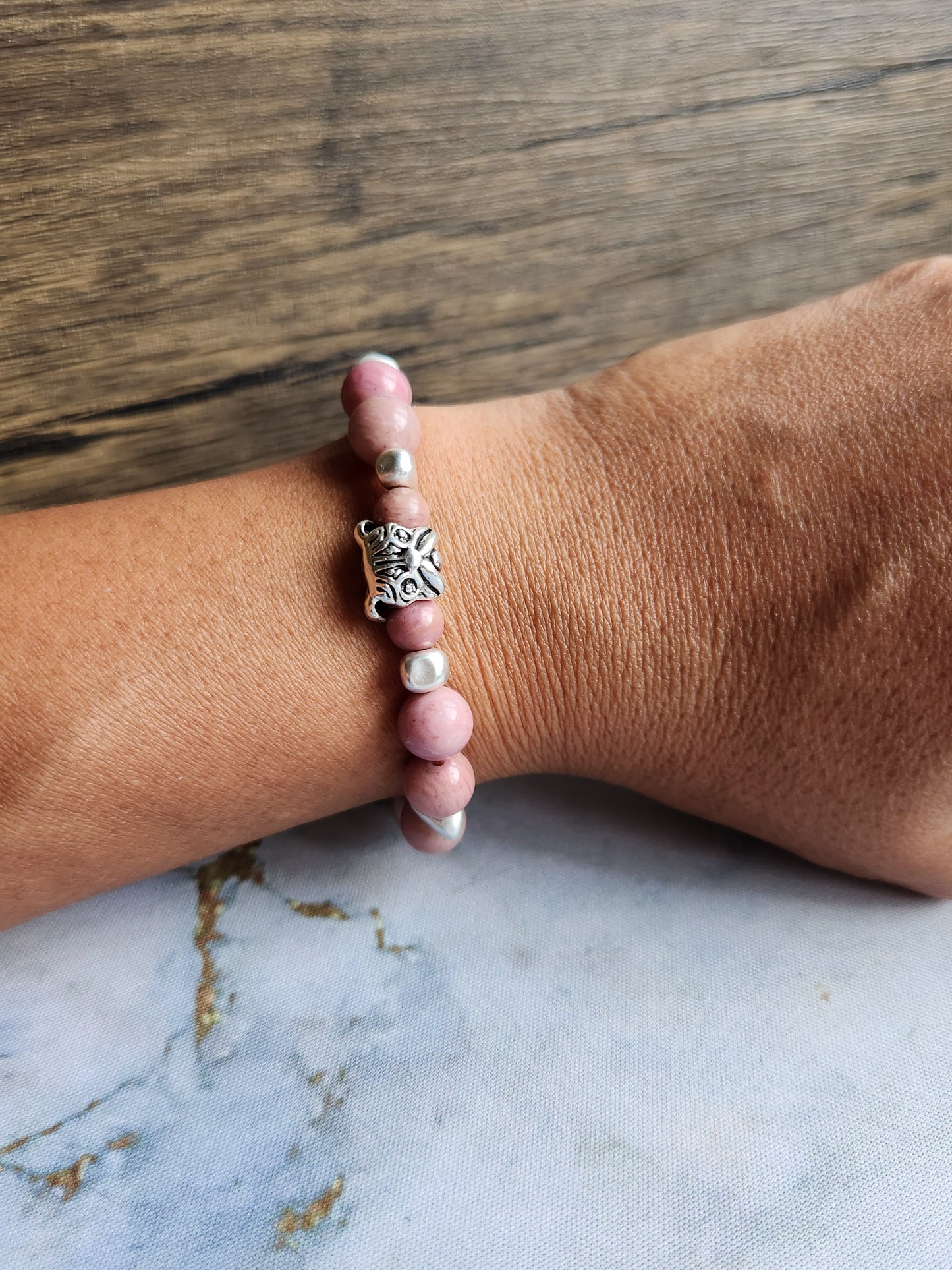 Dog Rhodochrosite Bracelet