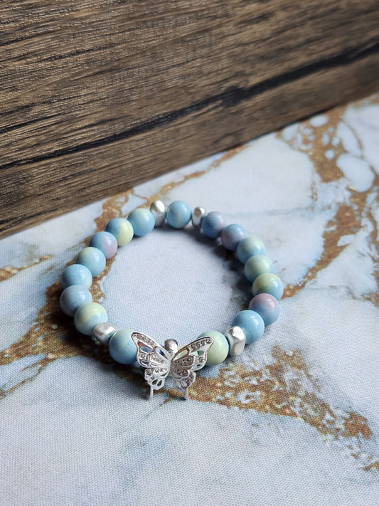 Ethereal Alashan Rainbow Agate Bracelet