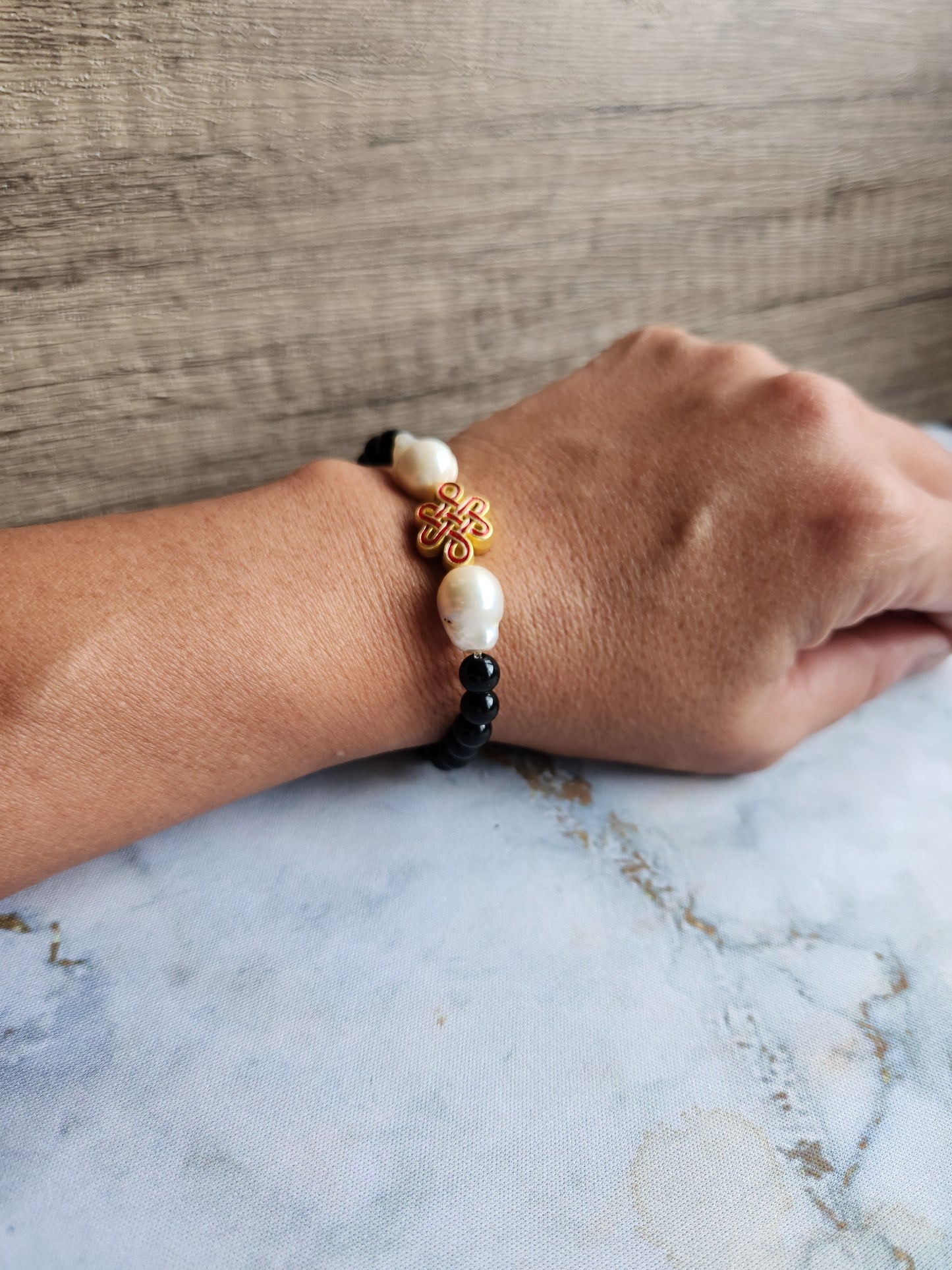 Chinese Knot Obsidian Bracelet