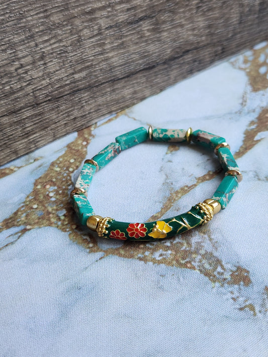 Anak Peranakan Green Jasper Bracelet