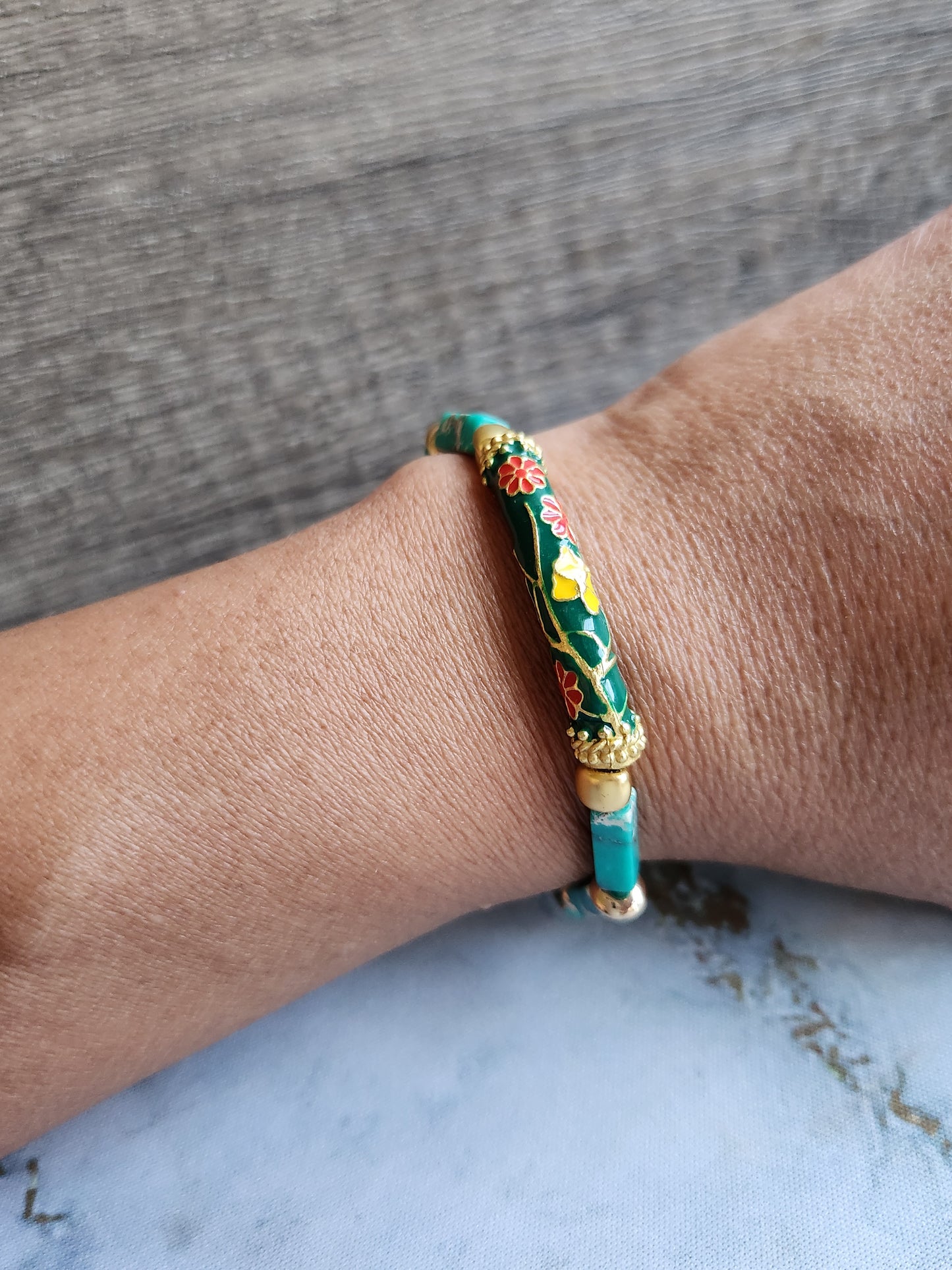 Anak Peranakan Green Jasper Bracelet