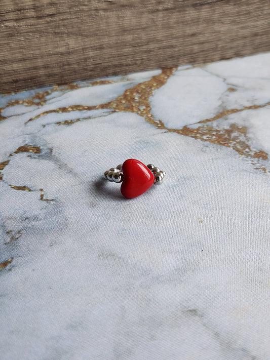 Rainbow Heart Rings