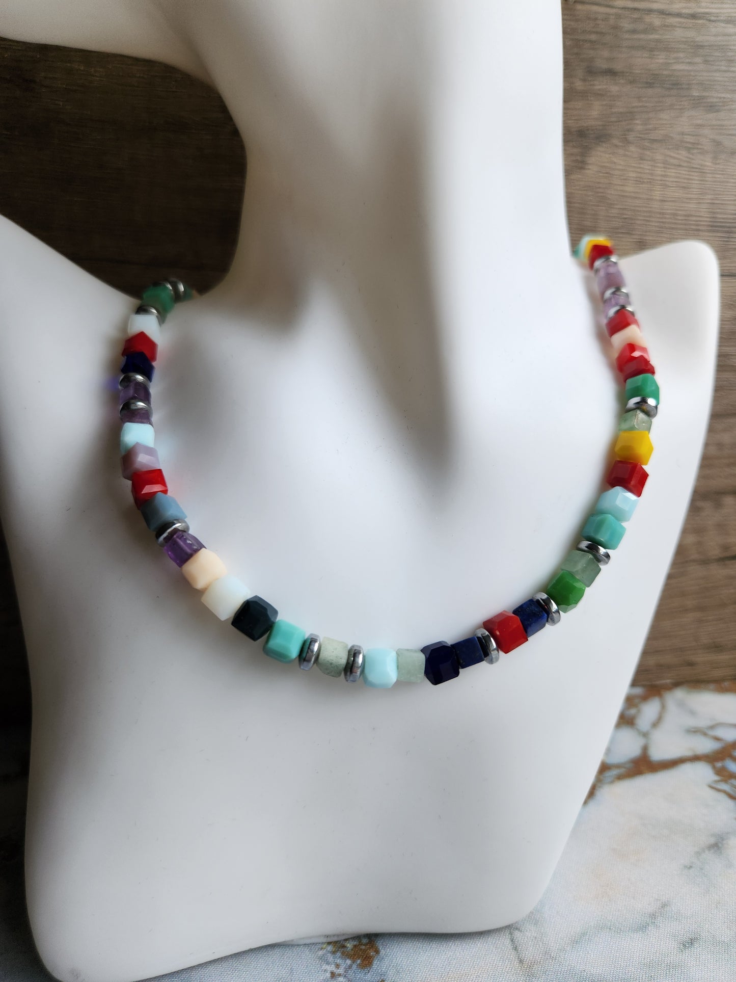 Rainbow Gemstone Necklace