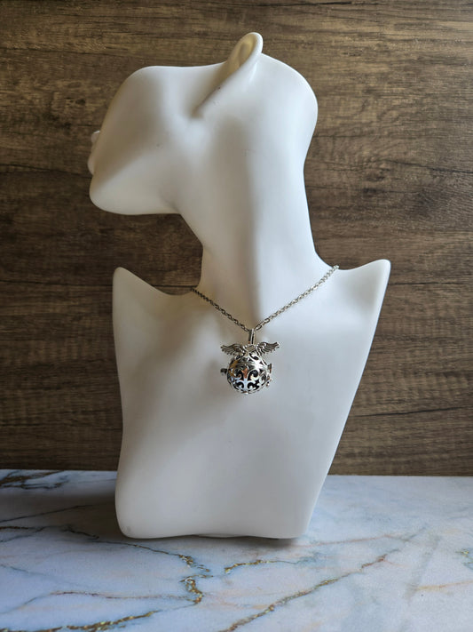 You are Beautiful - Silver Stitch Diffuser Necklace
