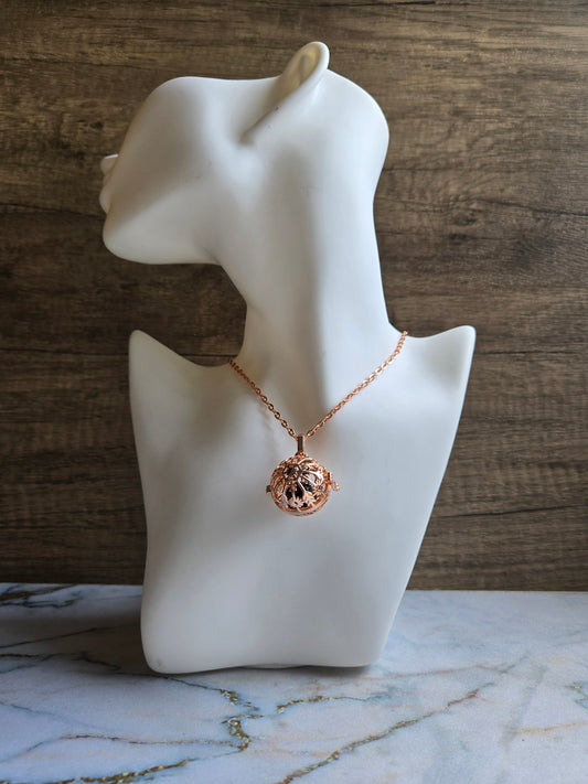 You are Beautiful - Rose Gold Snowflake Diffuser Necklace