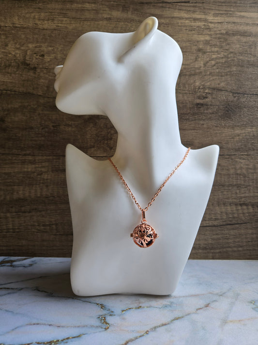 You are Beautiful - Rose Gold Clover Diffuser Necklace