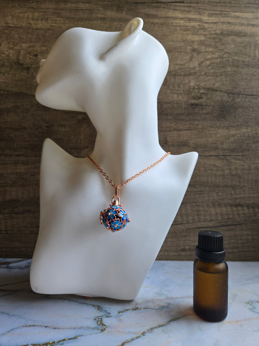 You are Beautiful - Rose Gold Daisy Diffuser Necklace