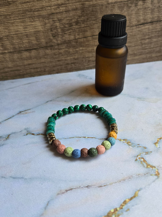 You are Beautiful -Malachite Diffuser Bracelet