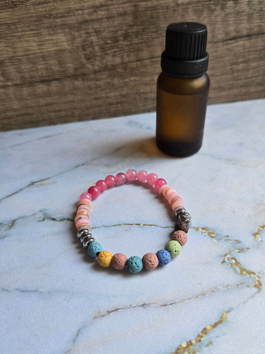 You are Beautiful -Strawberry Quartz Diffuser Bracelet