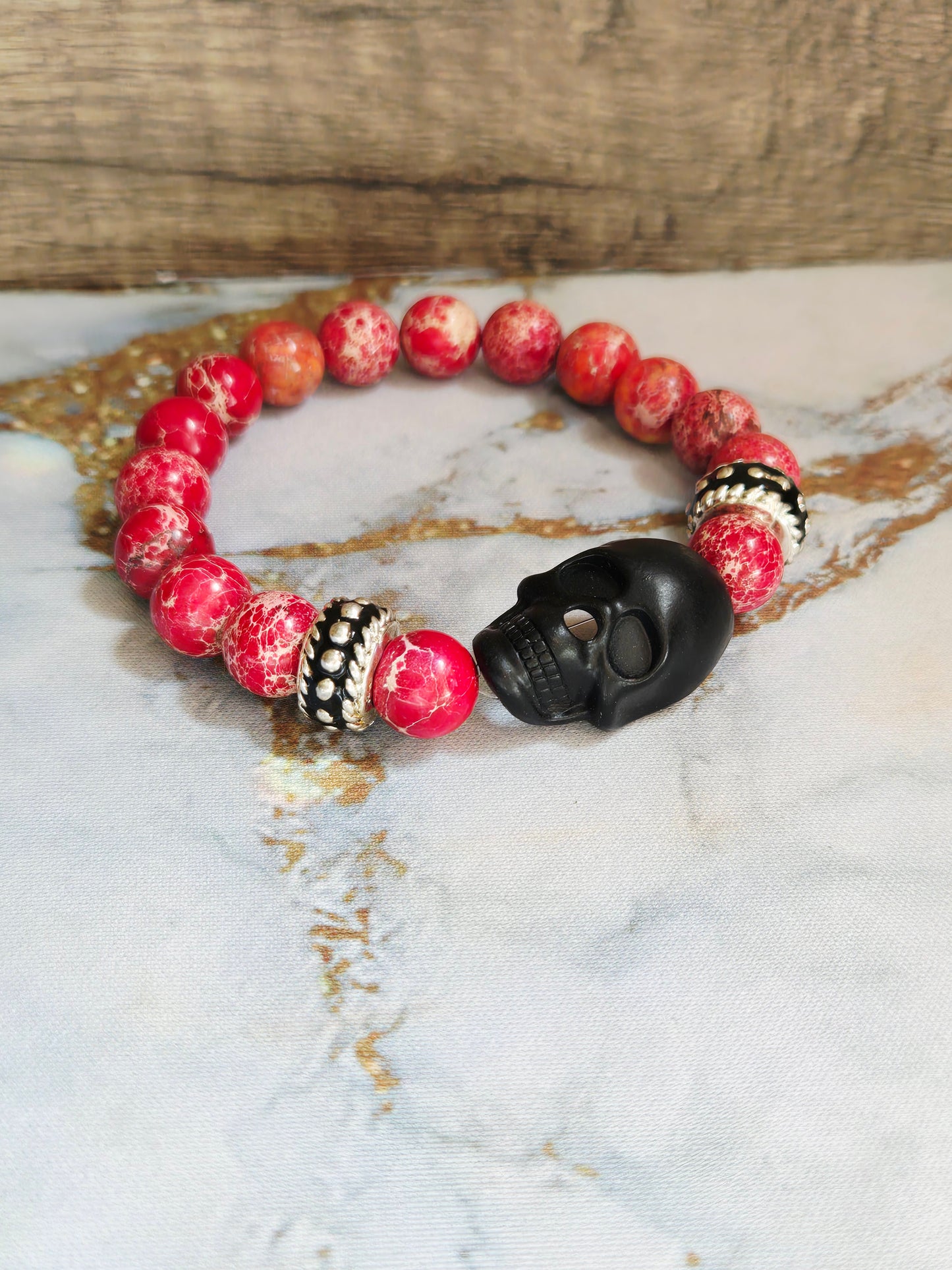 Black Skull Statement Bracelet