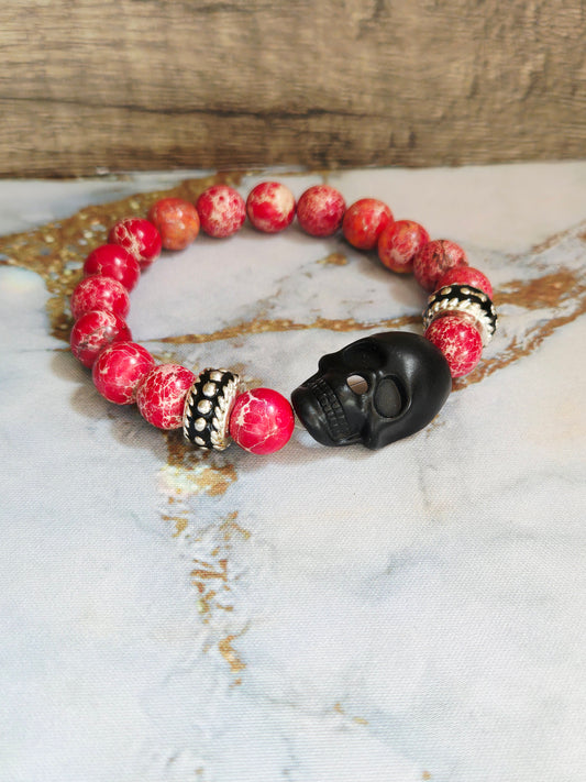 Black Skull Statement Bracelet