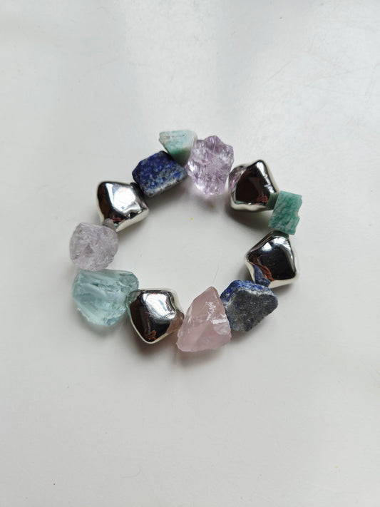 Dreamy Chunky Rhodium Bracelet
